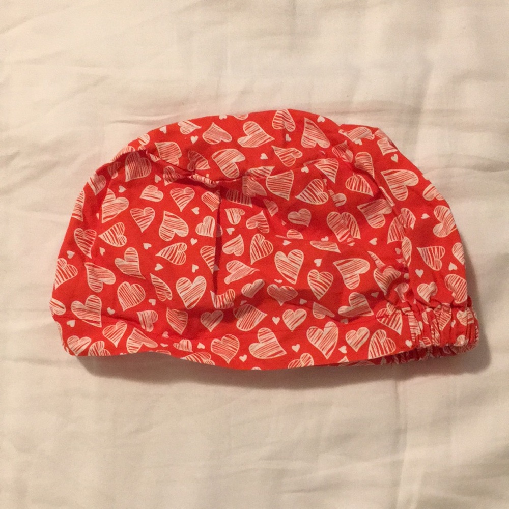 Hearts scrub cap